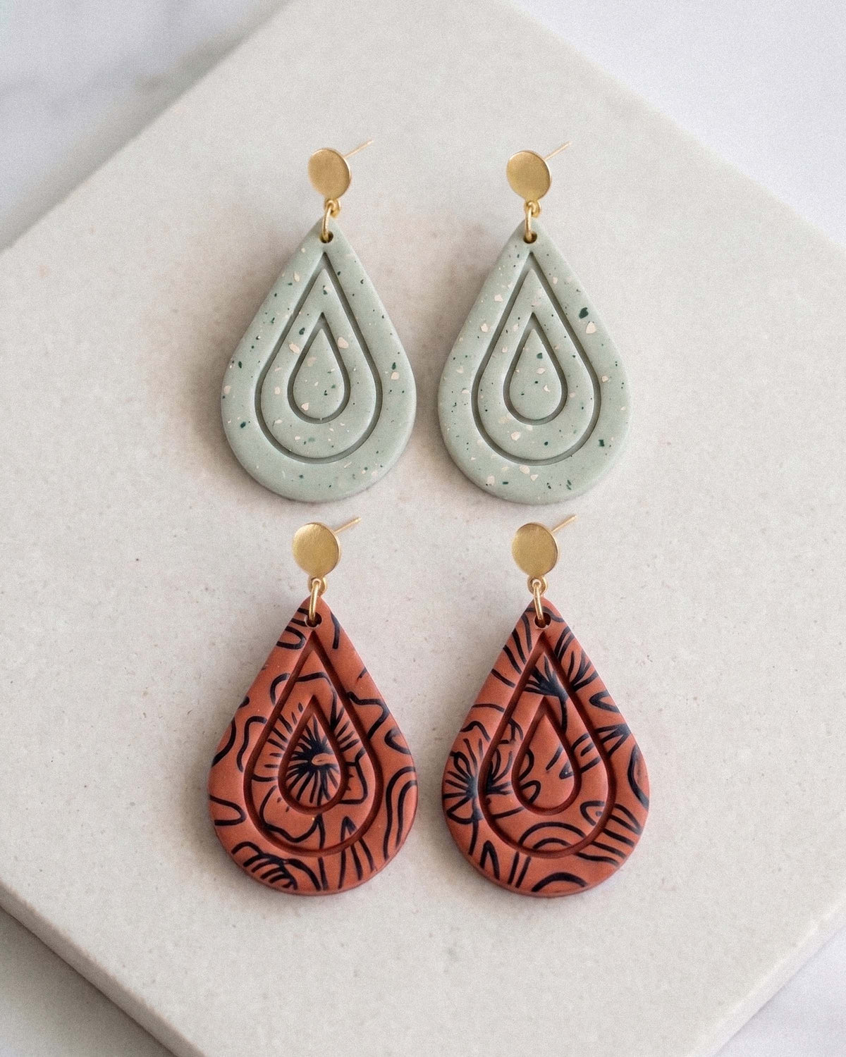 Minimal Drop Imprint Clay Cutter Set – Process