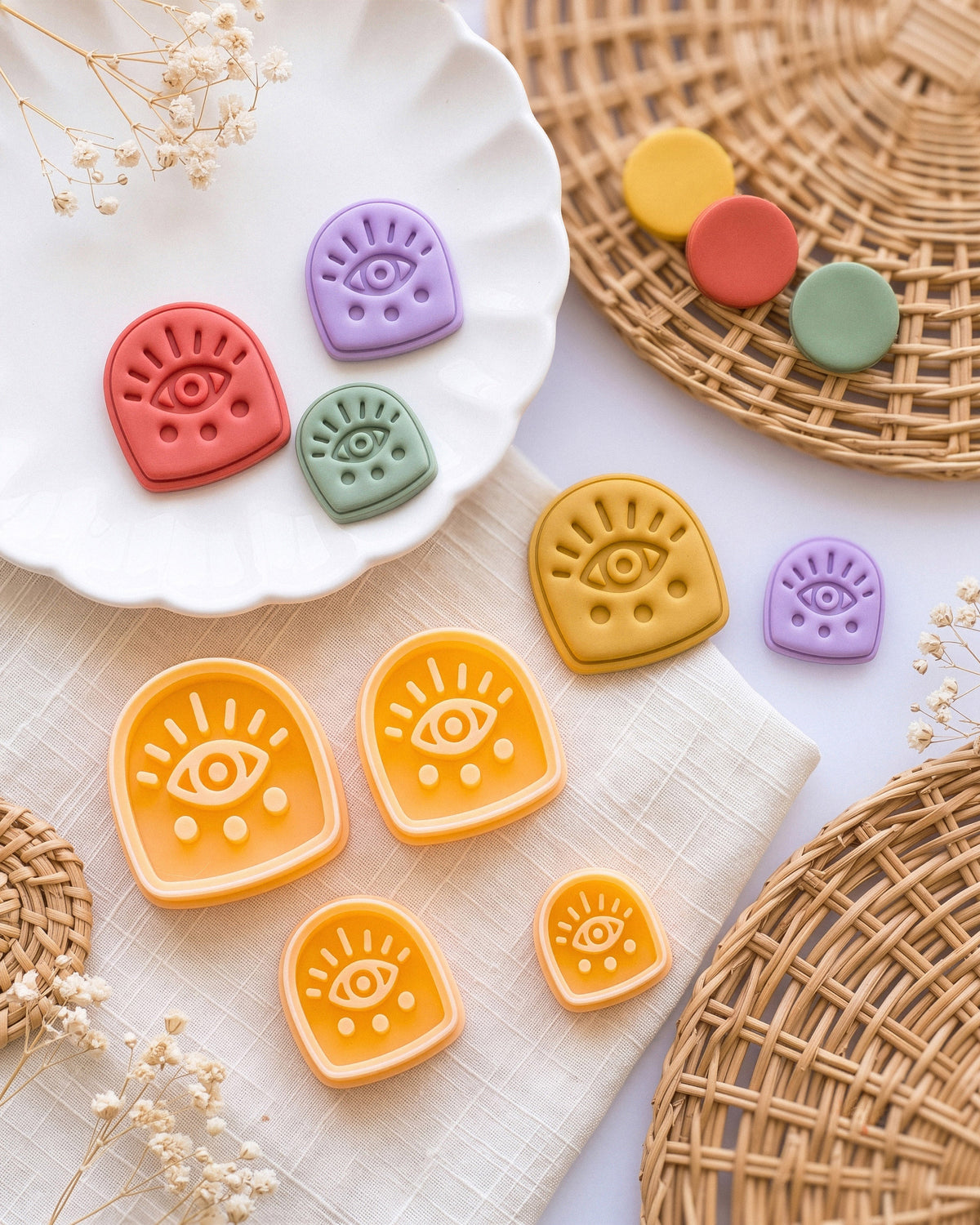 Boho Eye Arch Imprint Clay Cutter – Process