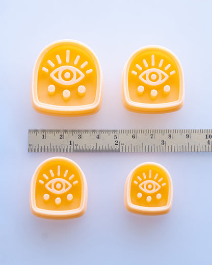 Boho Eye Arch Imprint Clay Cutter – Size Reference