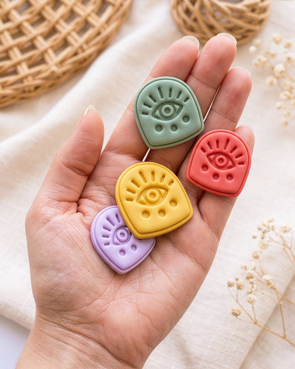 Boho Eye Arch Imprint Clay Cutter – Hand Scale