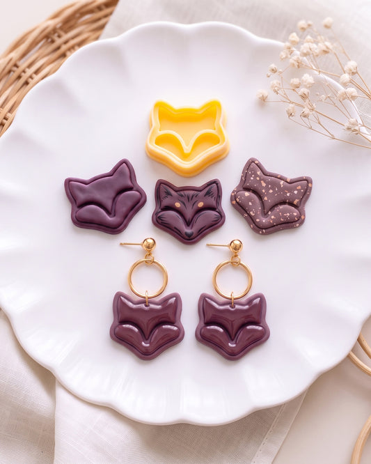 Mini Fox Face Clay Cutter – Finished Result