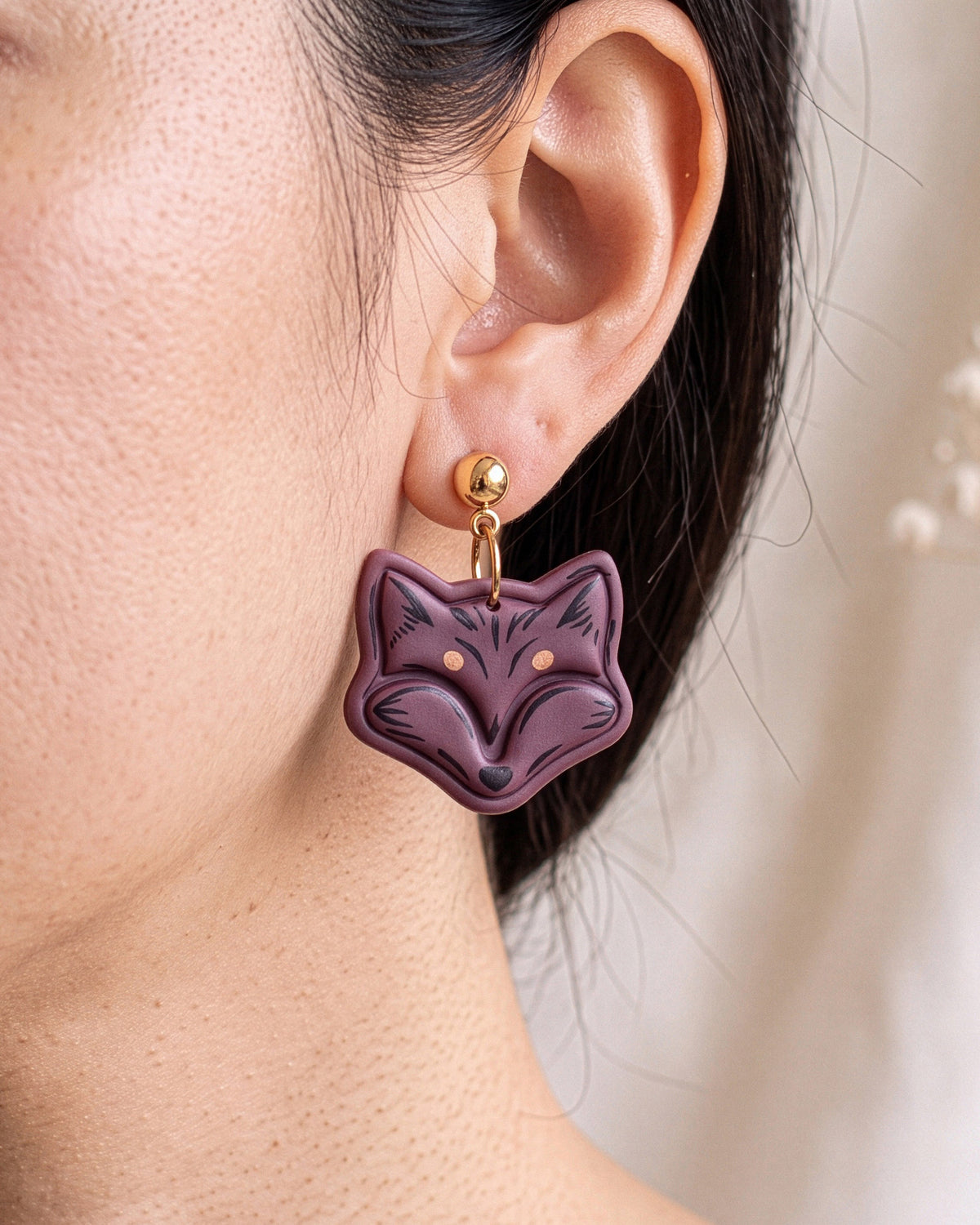 Mini Fox Face Clay Cutter – Wear Shot