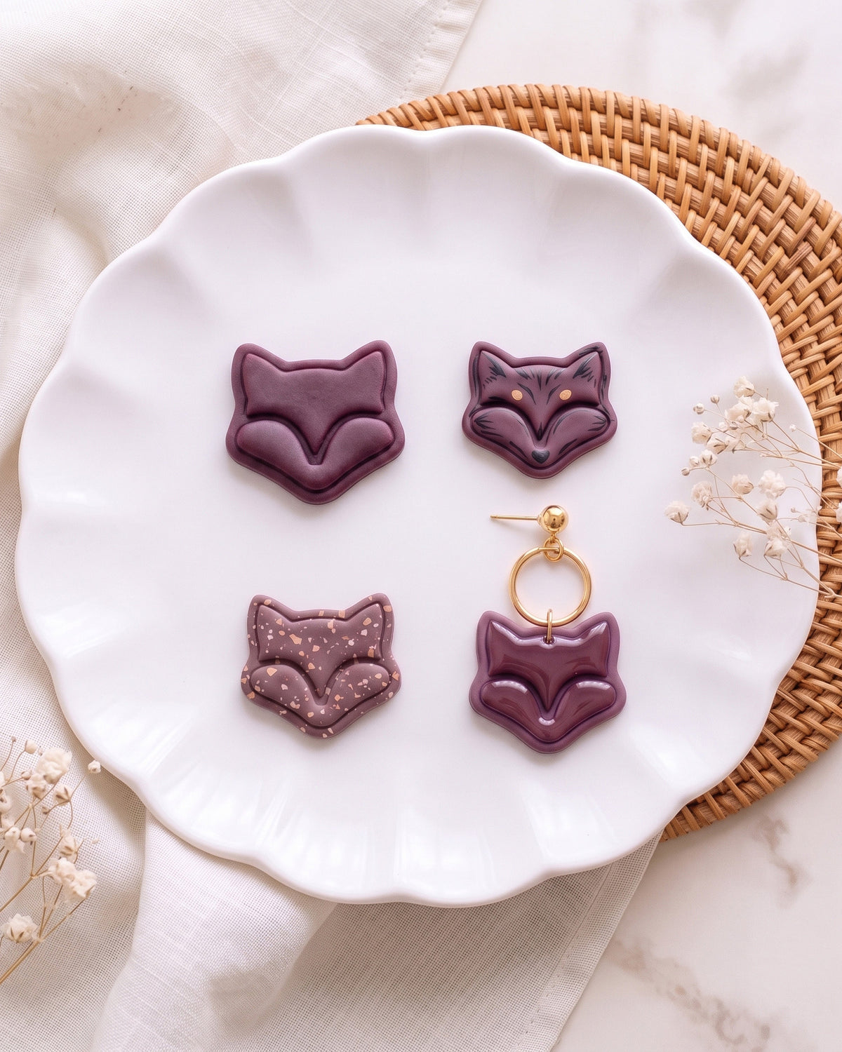 Mini Fox Face Clay Cutter – Finished Result