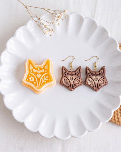 Scandi Folk Fox Head Imprint Clay Cutter – Hero