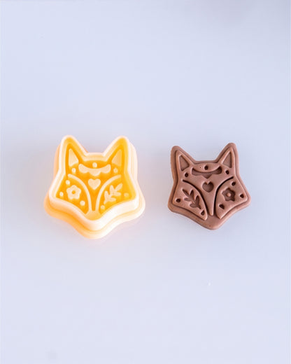 Scandi Folk Fox Head Imprint Clay Cutter – Cutter to Result