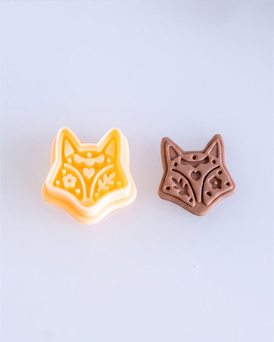 Scandi Folk Fox Head Imprint Clay Cutter – Cutter to Result