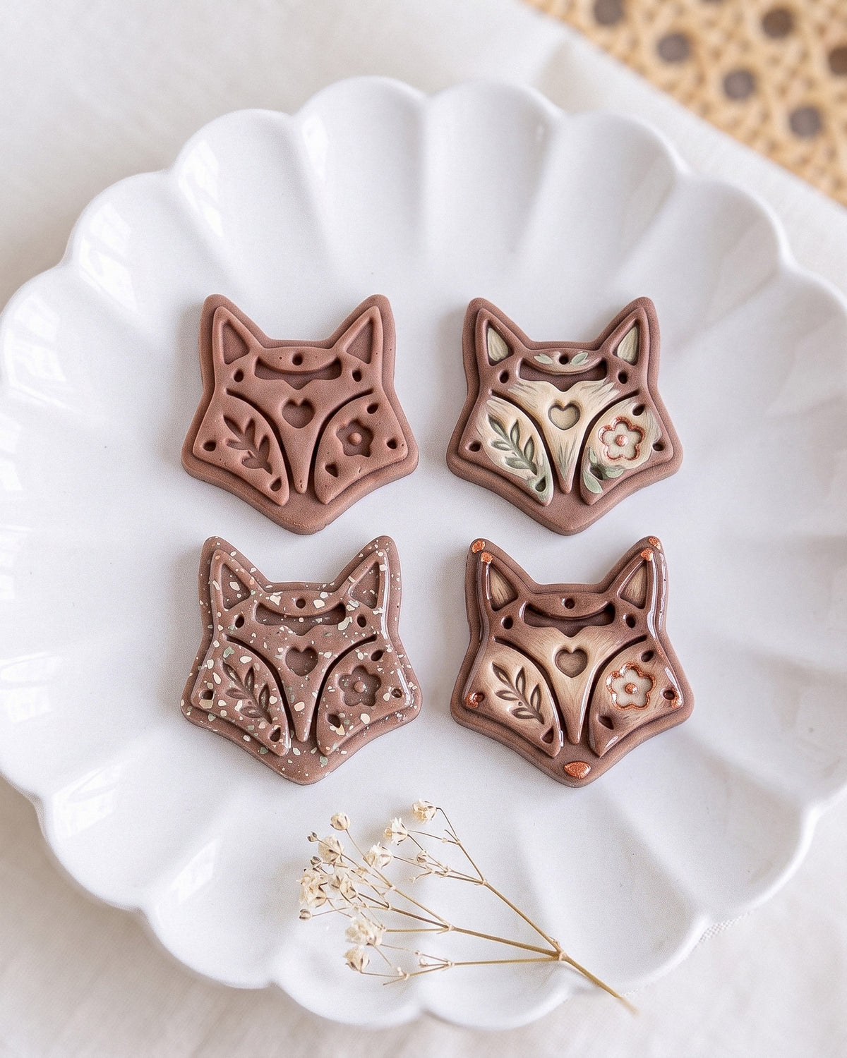 Scandi Folk Fox Head Imprint Clay Cutter – Creative Variations