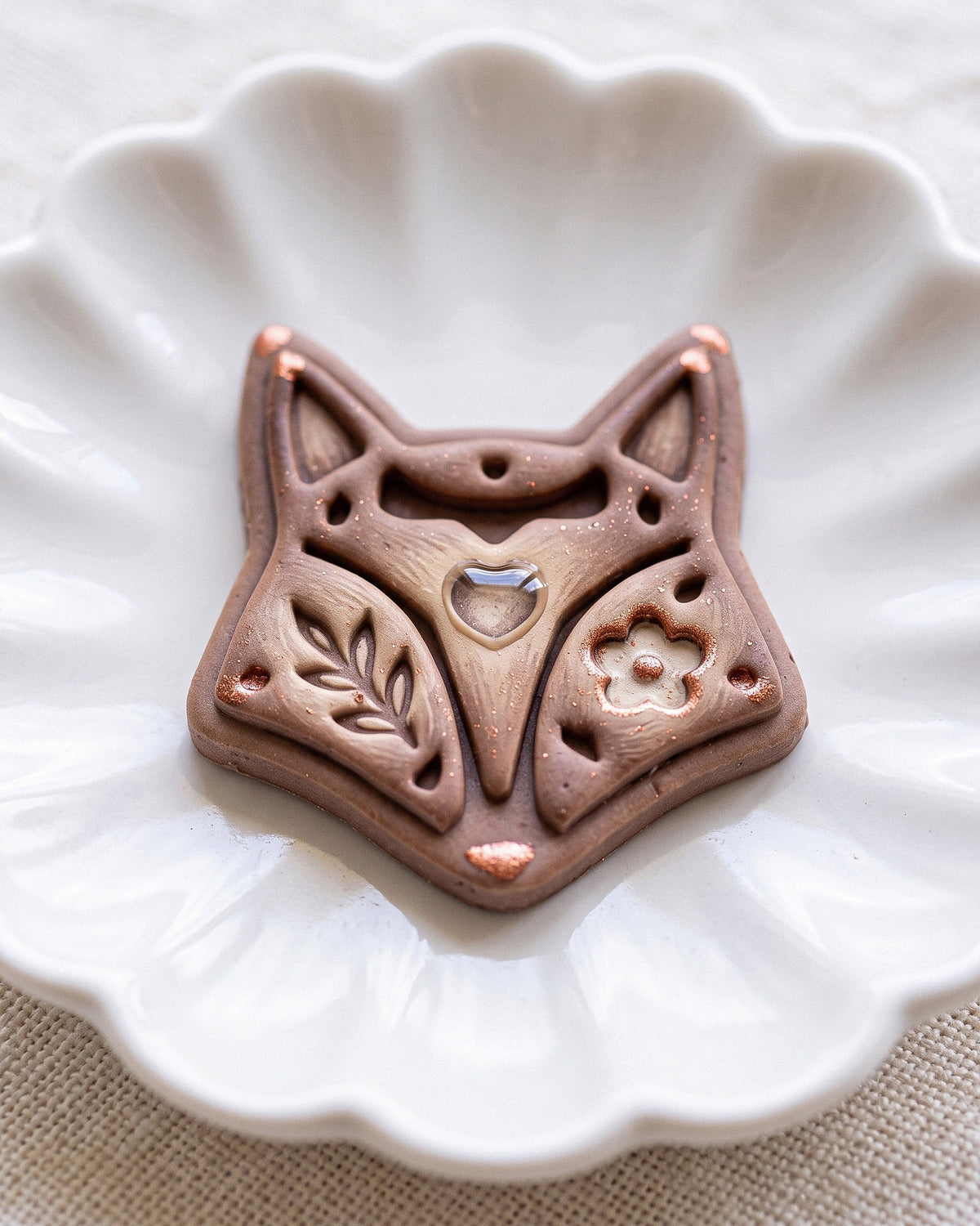Scandi Folk Fox Head Imprint Clay Cutter – Detail