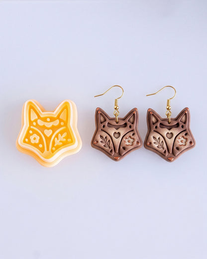 Scandi Folk Fox Head Imprint Clay Cutter – Finished Result