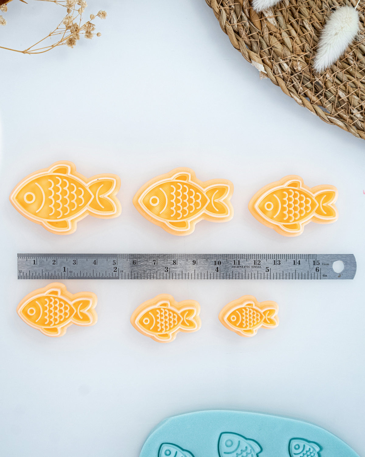 Fish Imprint Clay Cutter – Size Reference