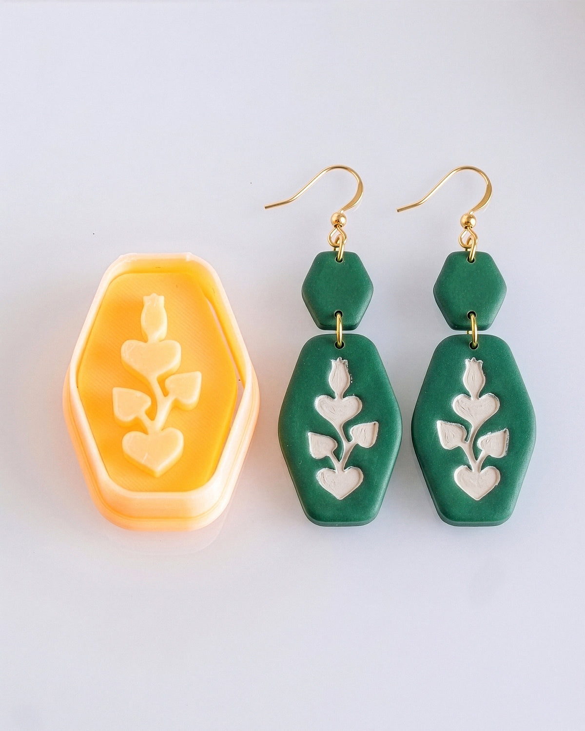 Scandi Folk Flower Imprint Clay Cutter Set