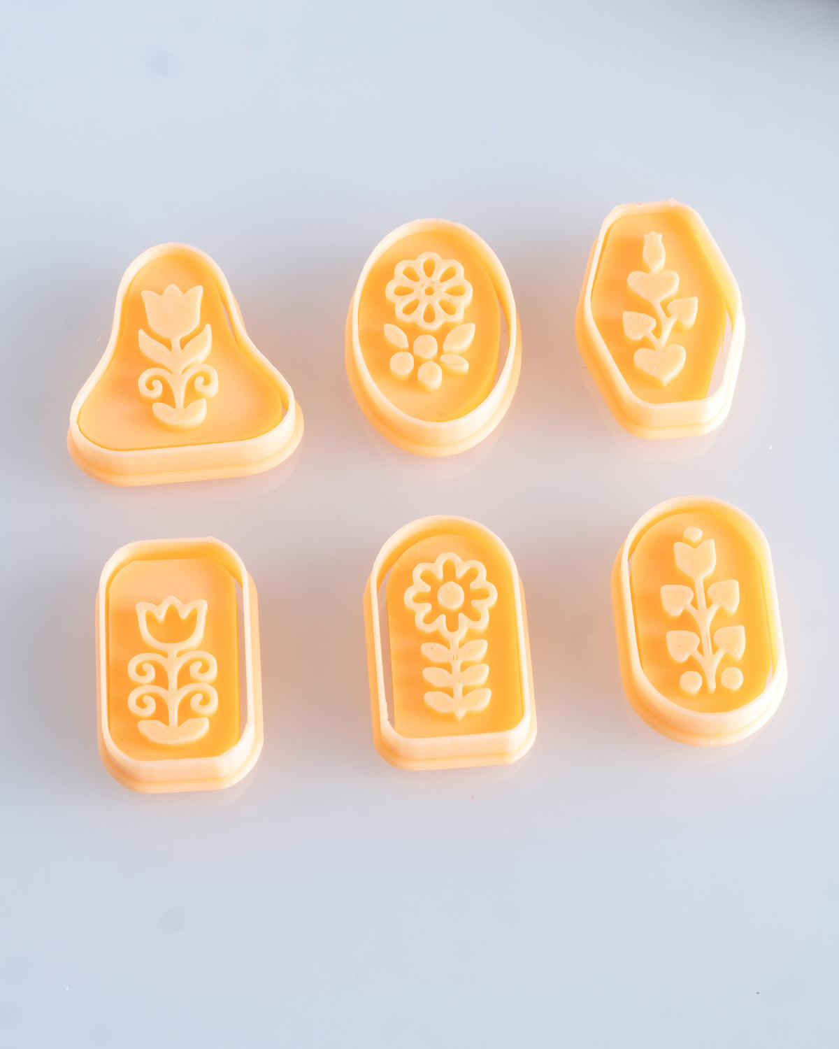 Scandi Folk Flower Imprint Clay Cutter Set