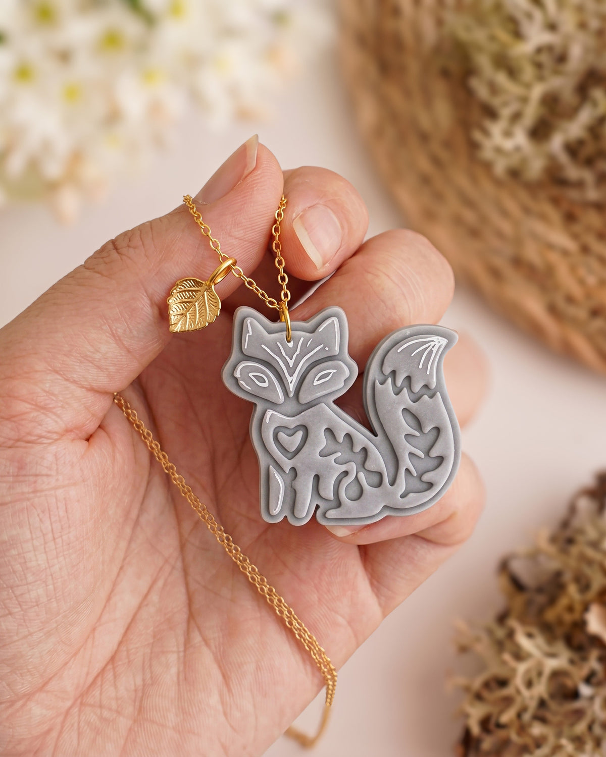 Woodland Fox Imprint Clay Cutter – Hand Scale