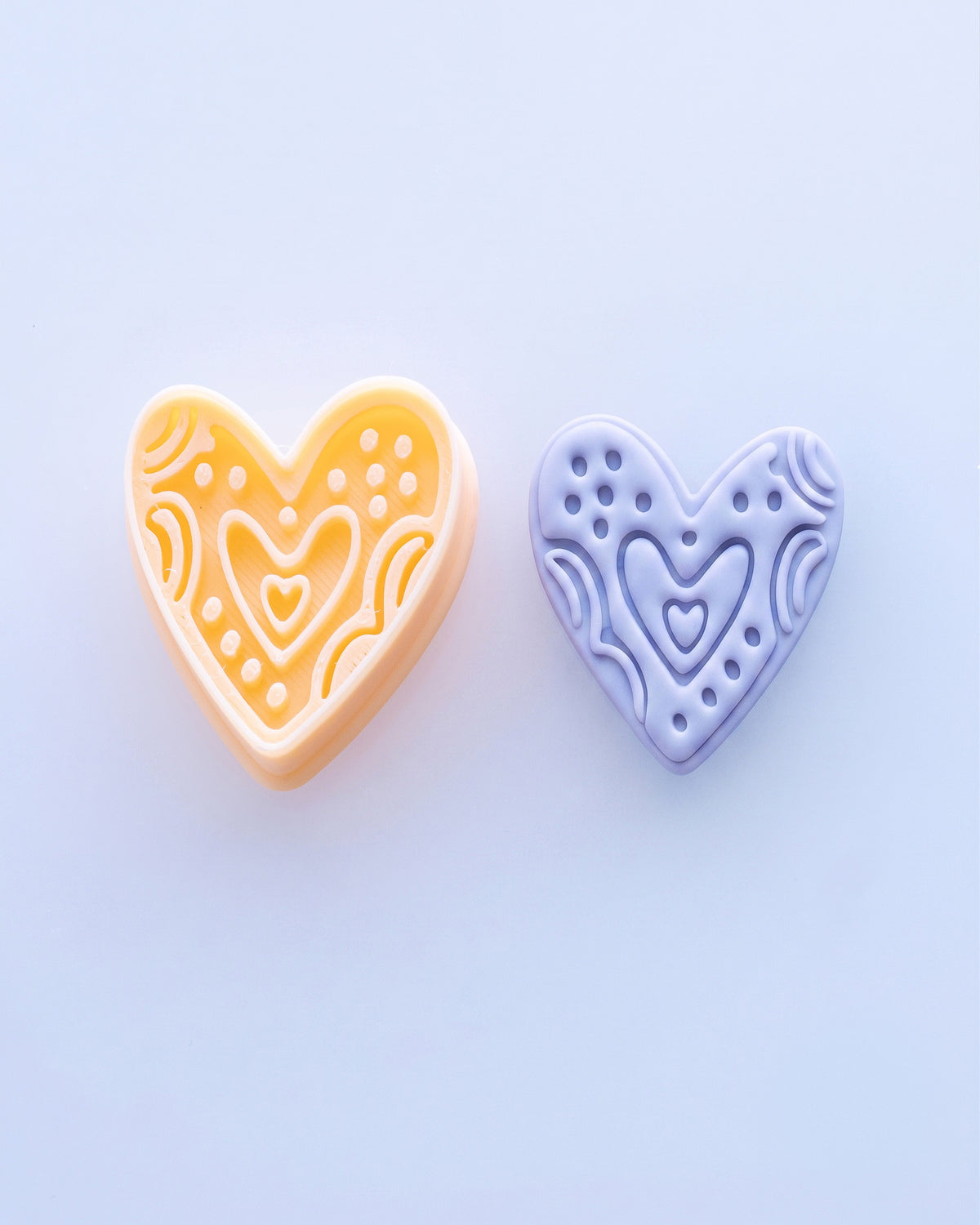 Boho Folk Heart Imprint Clay Cutter – Process