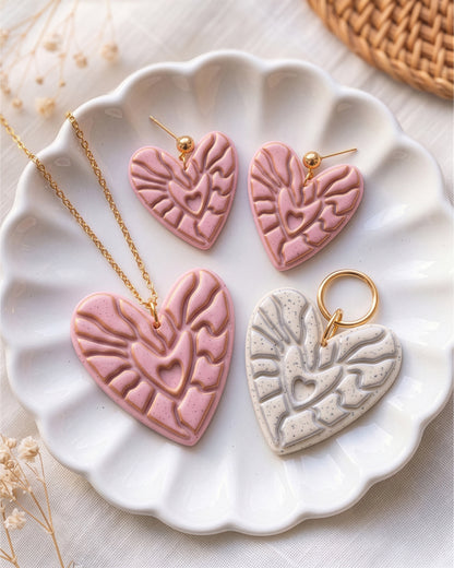 Boho Botanical Heart Imprint Clay Cutter – Lifestyle
