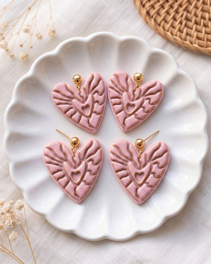 Boho Botanical Heart Imprint Clay Cutter – Collection
