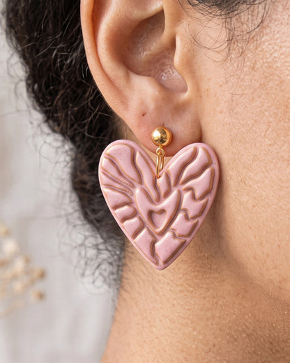 Boho Botanical Heart Imprint Clay Cutter – Wear Shot