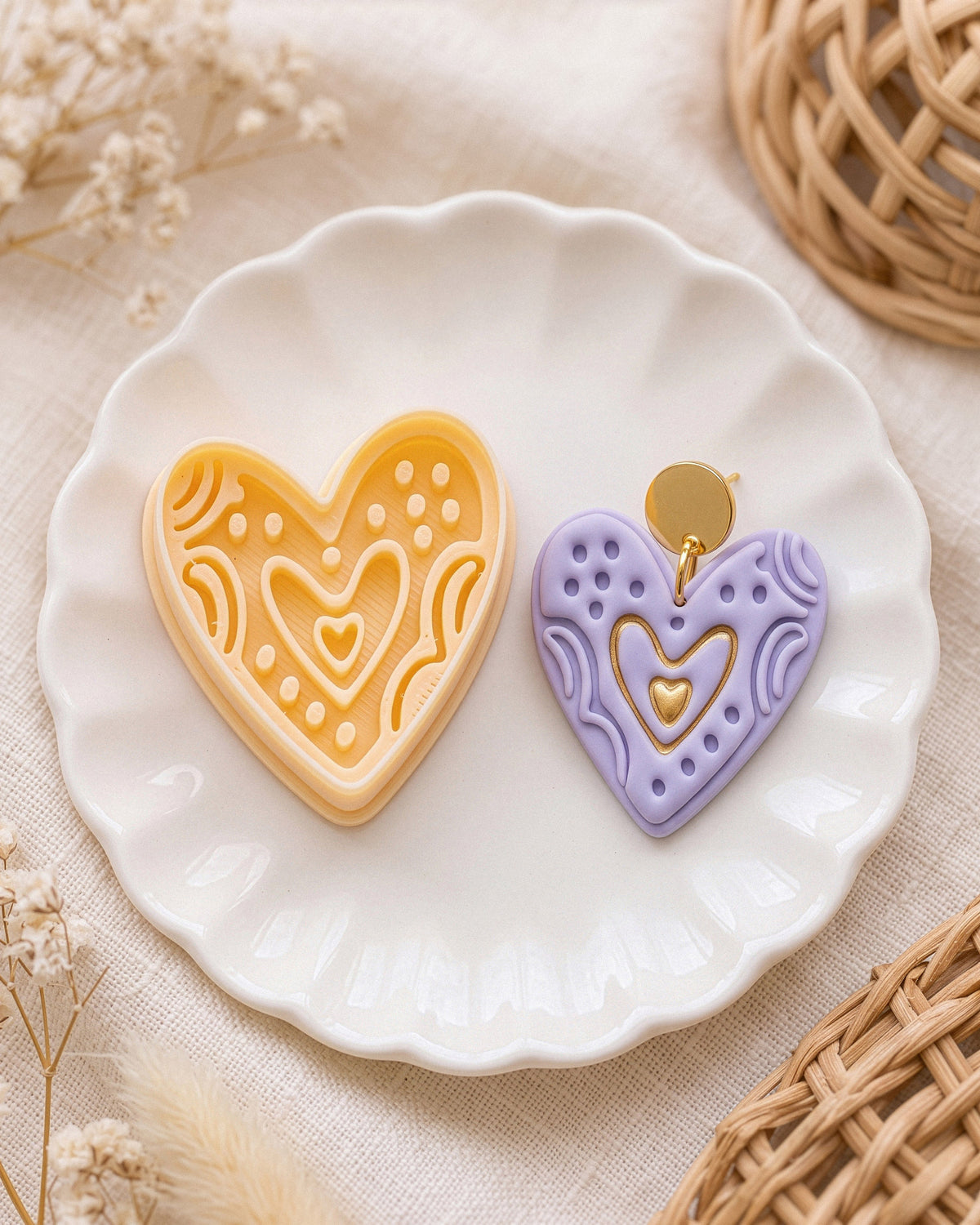Boho Heart Clay Cutter Set – Process