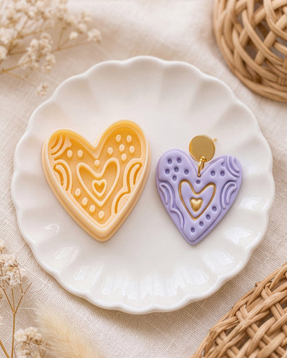 Boho Heart Clay Cutter Set – Process