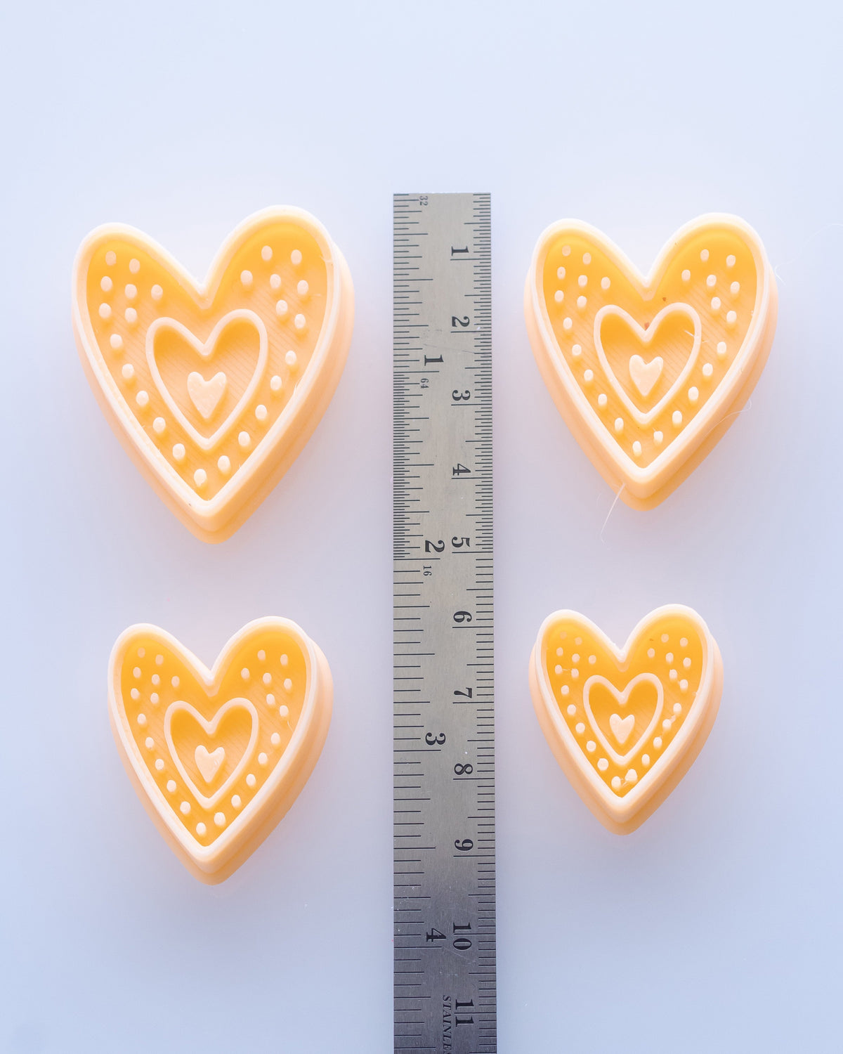Boho Heart Clay Cutter Set – Size Reference