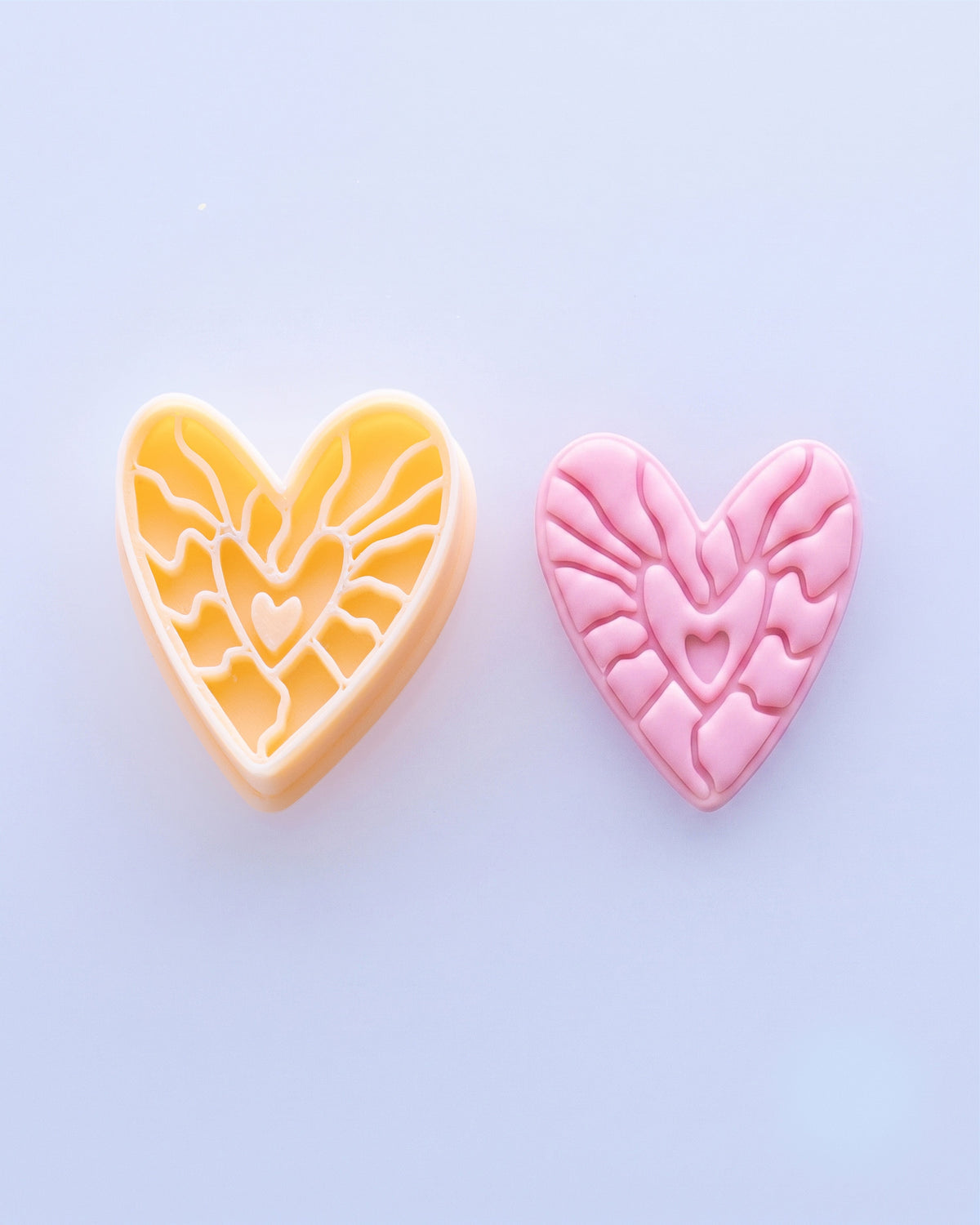 Boho Heart Clay Cutter Set – (B) Botanical Heart