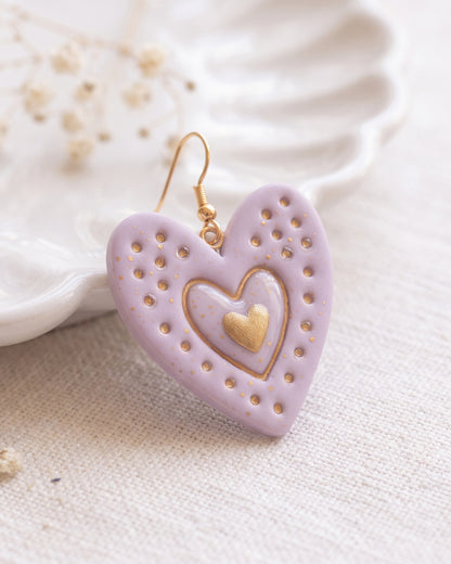 Boho Dotted Heart Imprint Clay Cutter – Detail