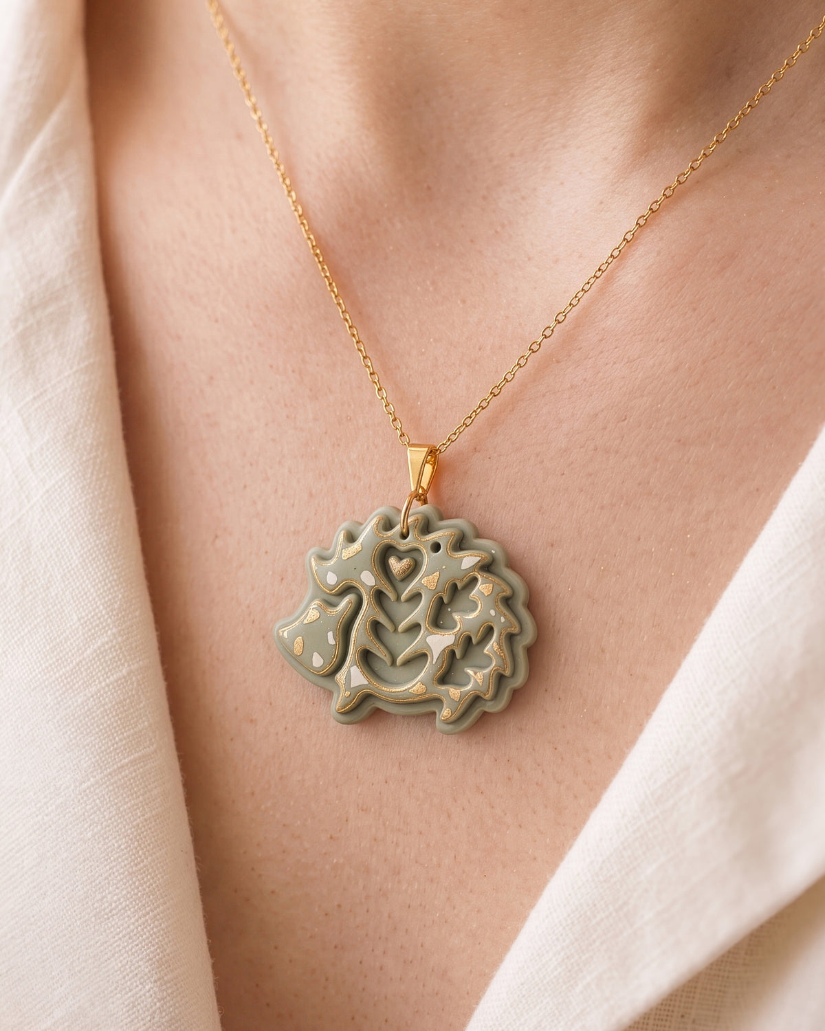 Scandi Folk Hedgehog Imprint Clay Cutter – Wear Shot
