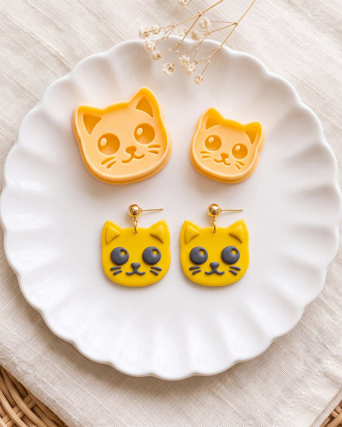 Kitty Face Imprint Clay Cutter – Process