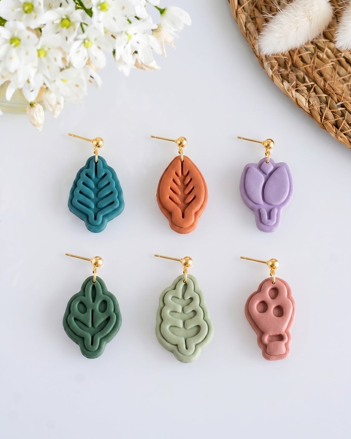 Mini Leaf Botanical Imprint Clay Cutter Set