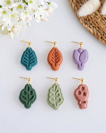 Mini Leaf Botanical Imprint Clay Cutter Set
