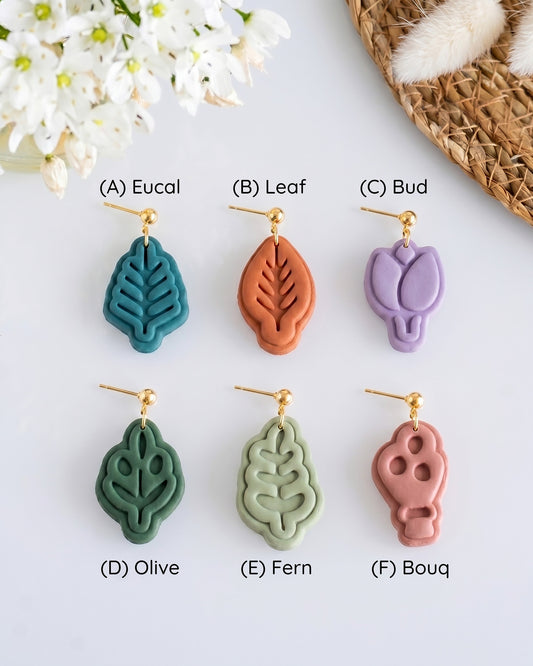 Mini Leaf Botanical Imprint Clay Cutter Set