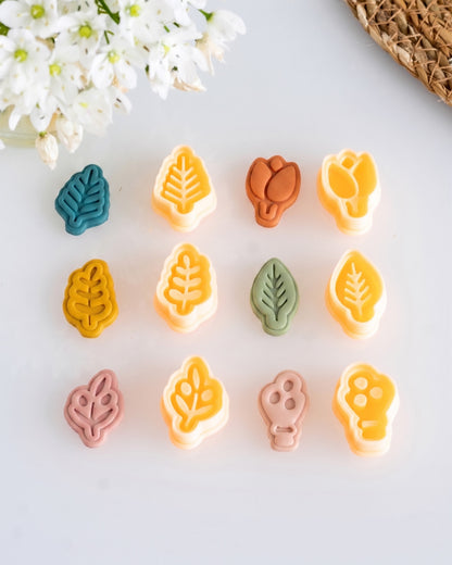 Mini Leaf Botanical Imprint Clay Cutter Set