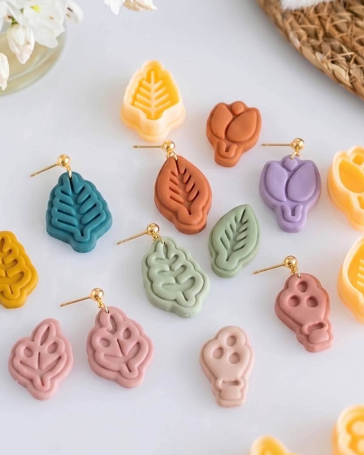 Mini Leaf Botanical Imprint Clay Cutter Set