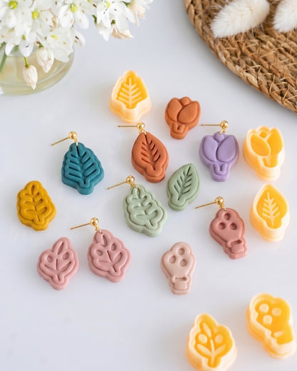 Mini Leaf Botanical Imprint Clay Cutter Set
