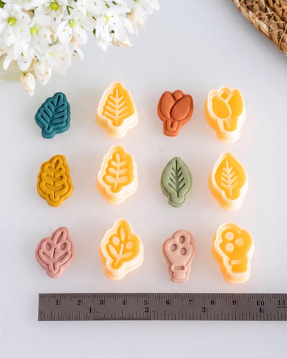 Mini Leaf Botanical Imprint Clay Cutter Set