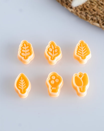 Mini Leaf Botanical Imprint Clay Cutter Set