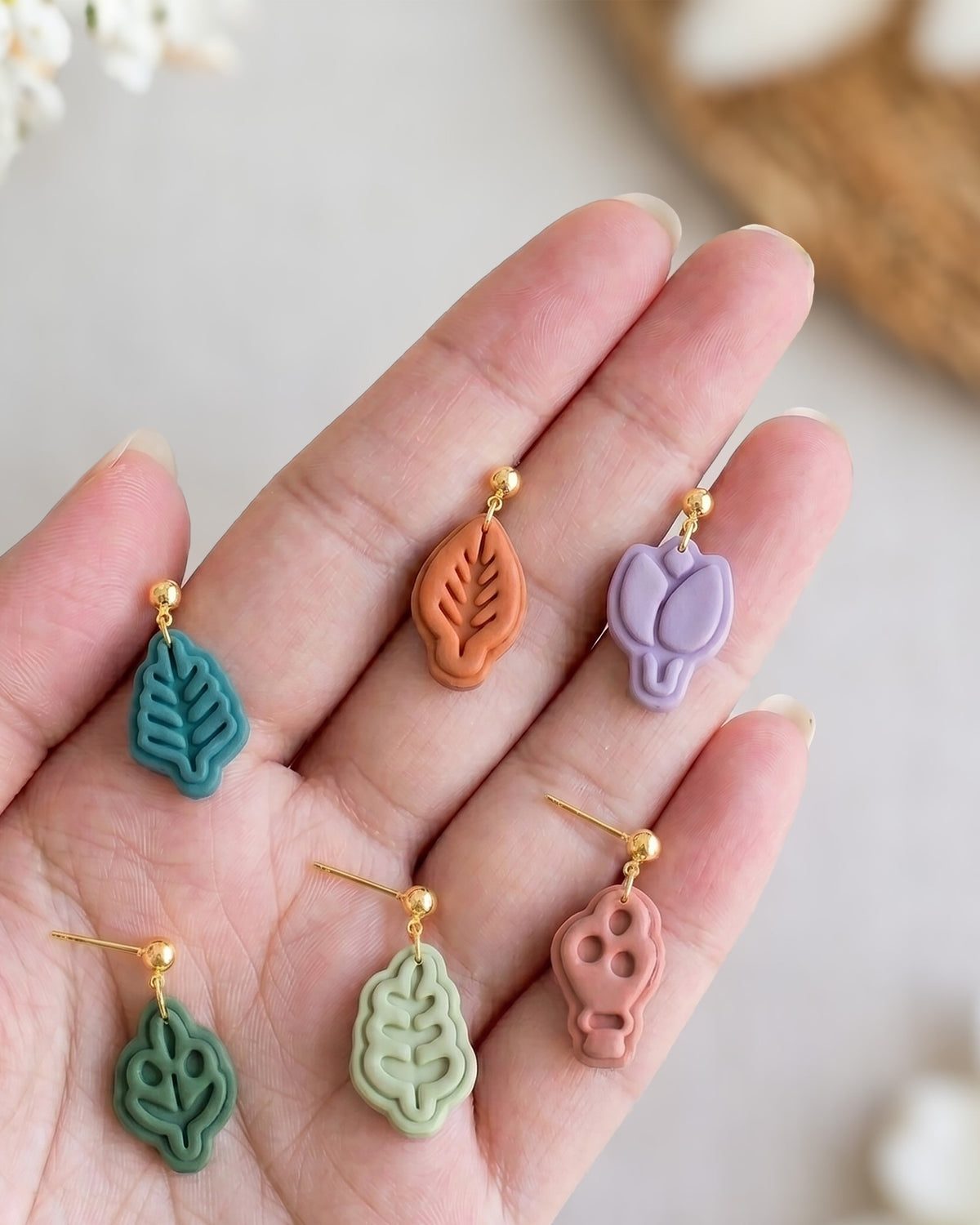 Mini Leaf Botanical Imprint Clay Cutter Set