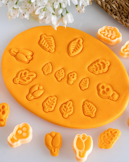Mini Leaf Botanical Imprint Clay Cutter Set