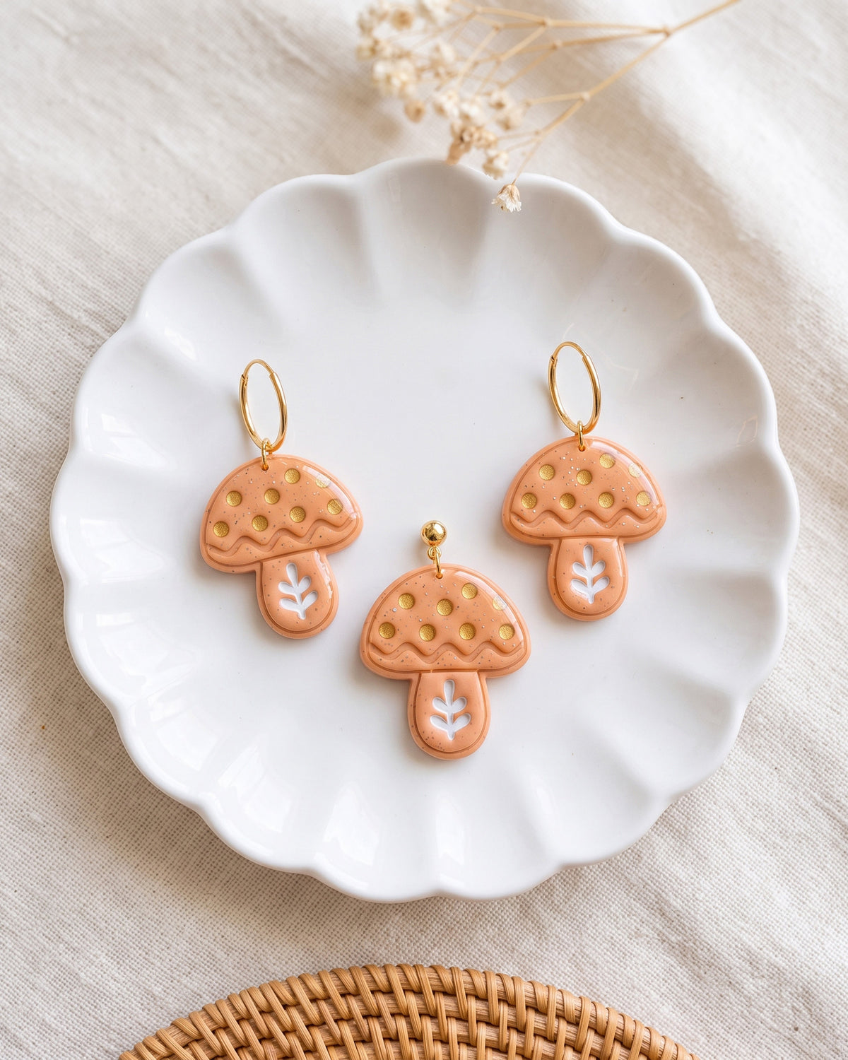 Scandi Folk Leaf Mushroom Imprint Clay Cutter – Collection
