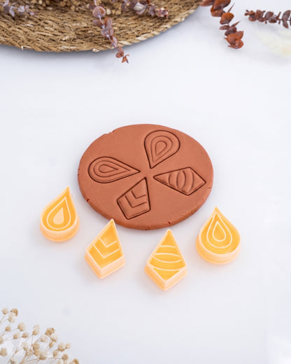 Layered Teardrop Imprint Clay Cutter Set – Process