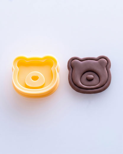 Mini Animal Clay Cutter Set – (H) Bear Face