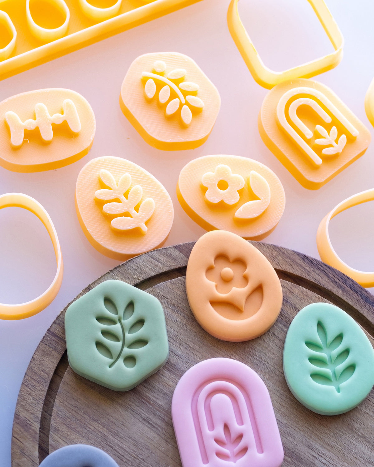Boho Organic Mix & Match Imprint Clay Cutter Set – Hero