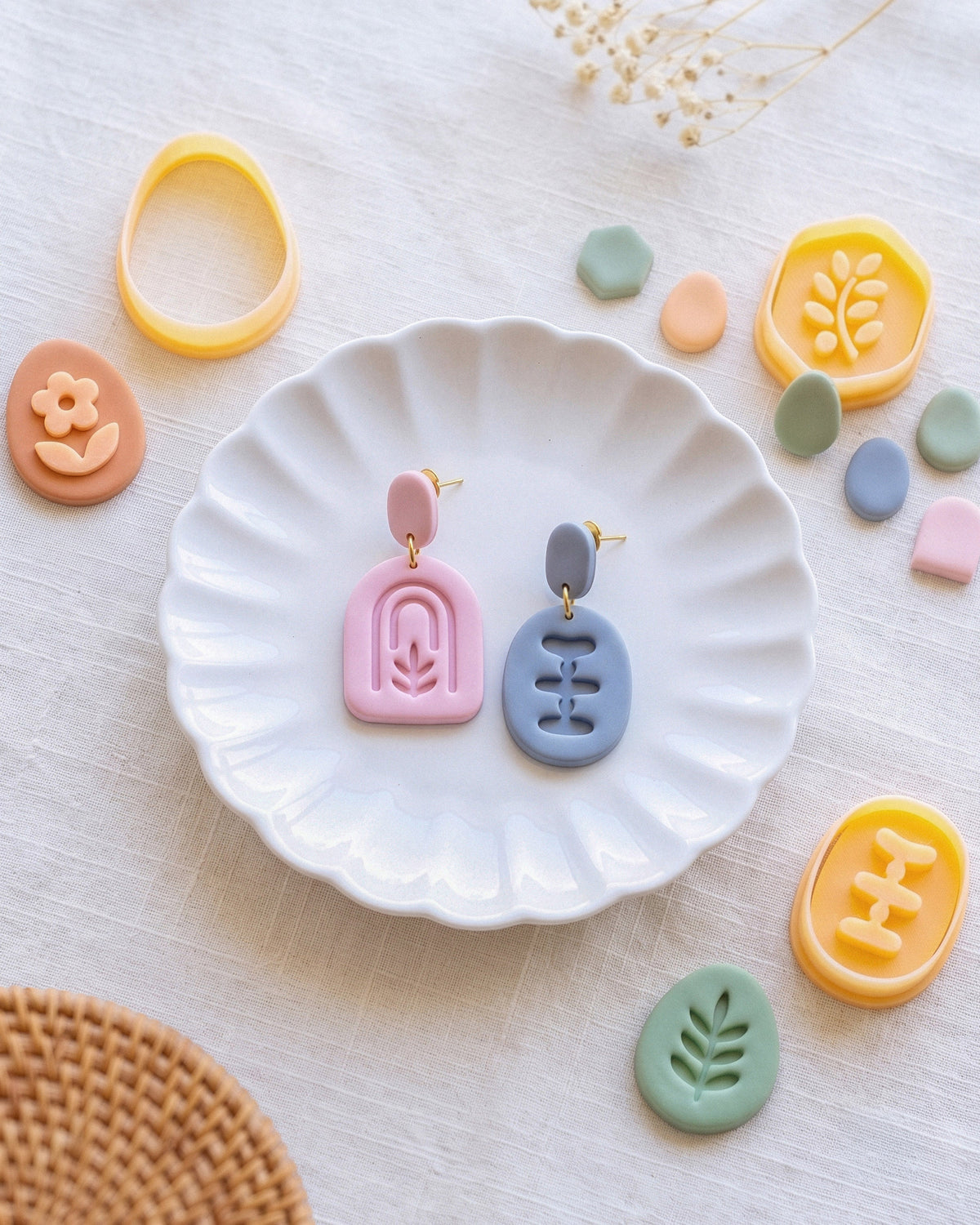 Boho Organic Mix & Match Imprint Clay Cutter Set – Lifestyle