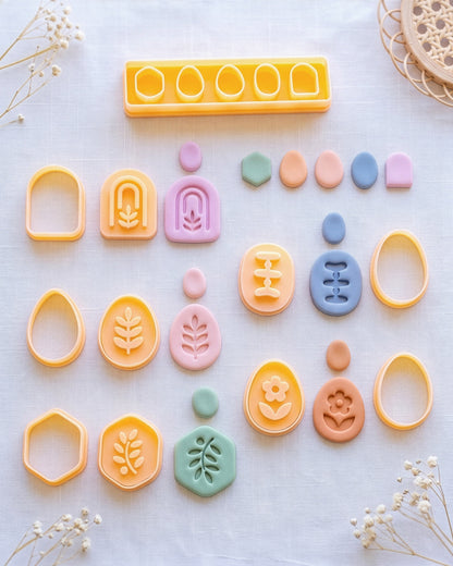 Boho Organic Mix & Match Imprint Clay Cutter Set – Full Set