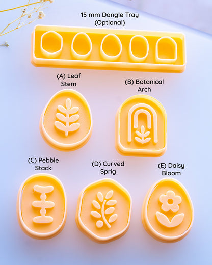 Boho Organic Mix & Match Imprint Clay Cutter Set – Full Set + Topper