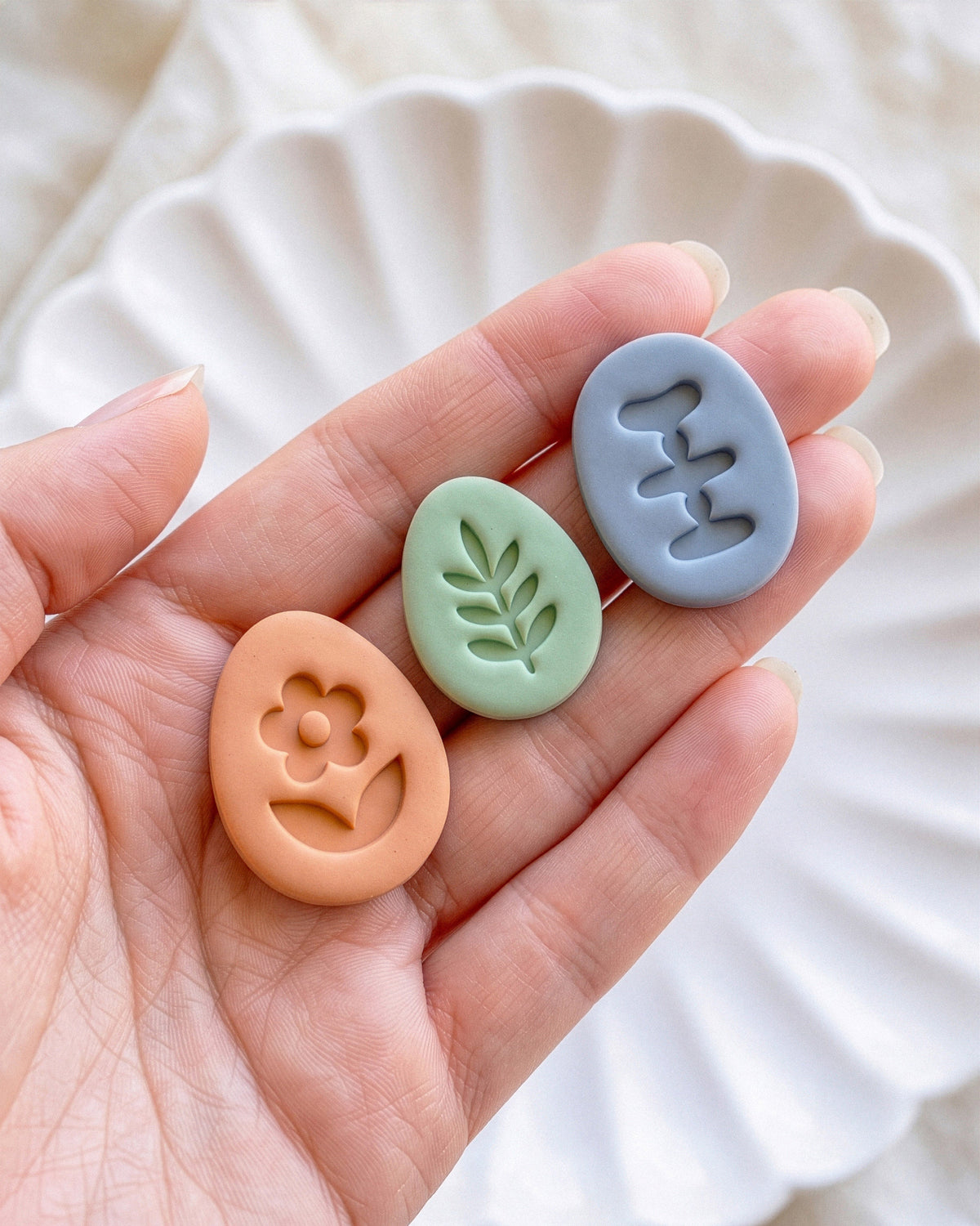 Boho Organic Mix & Match Imprint Clay Cutter Set – Hand Scale