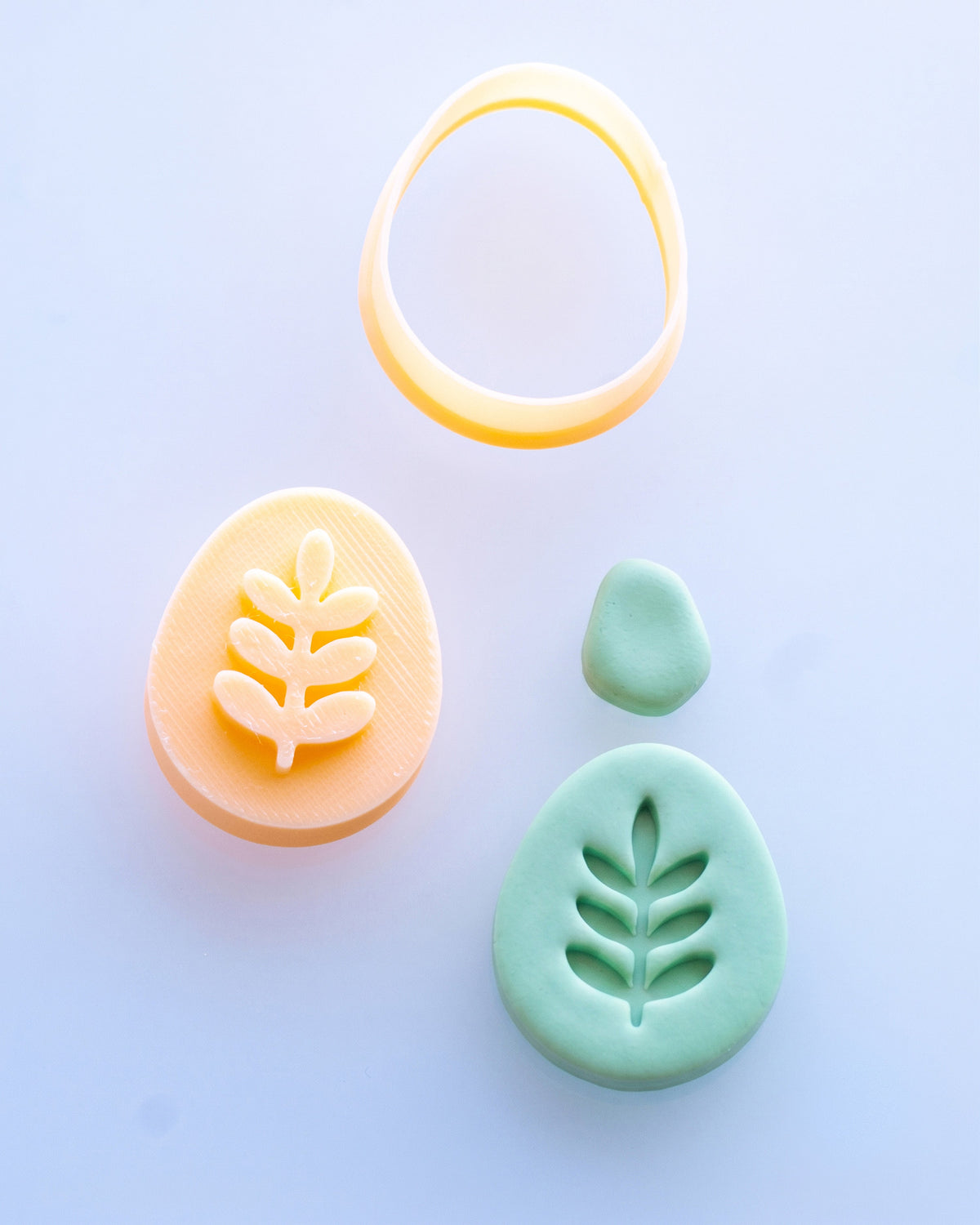 Boho Organic Mix & Match Imprint Clay Cutter Set – (A) Leaf Stem