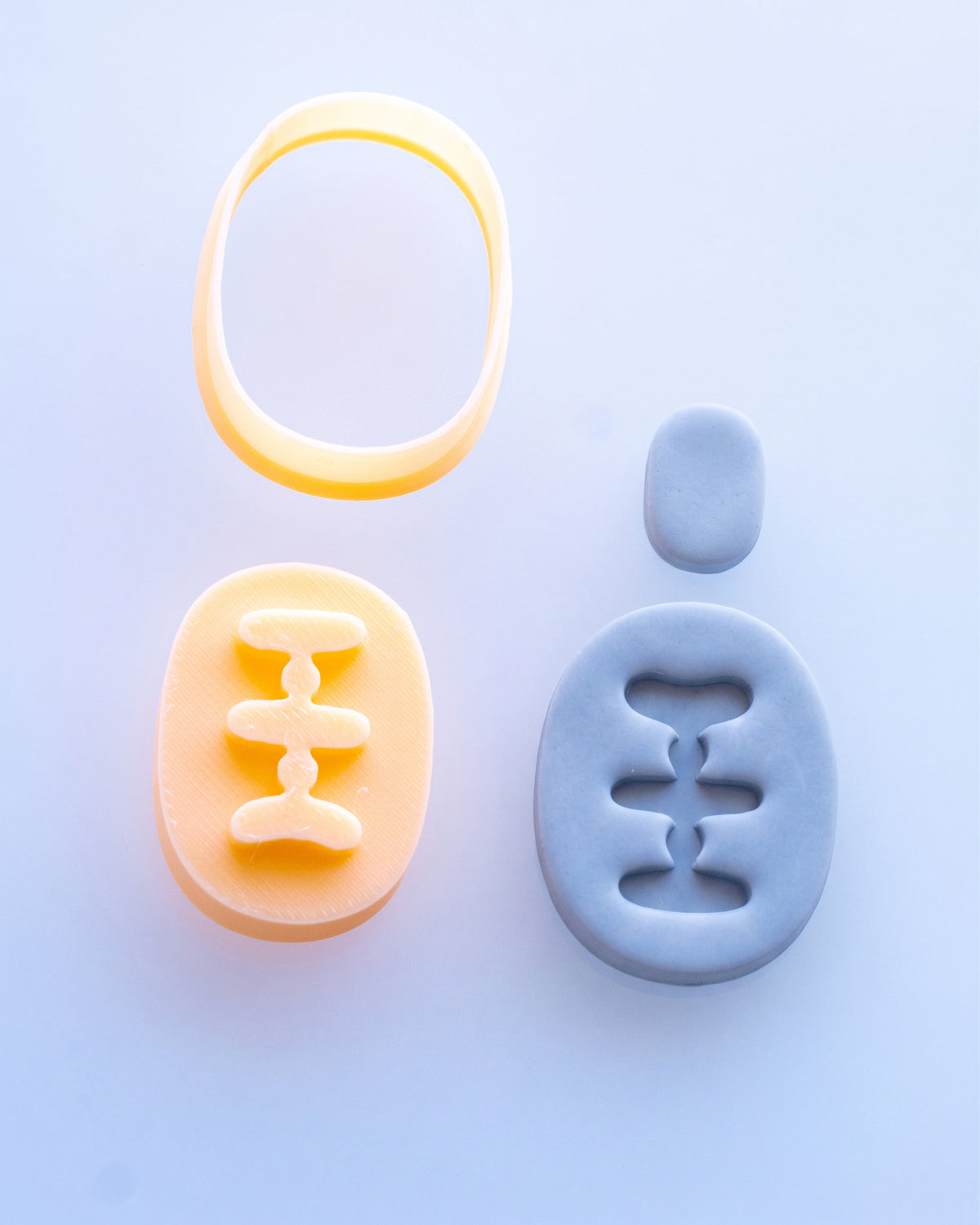Boho Organic Mix & Match Imprint Clay Cutter Set – (C) Pebble Stack
