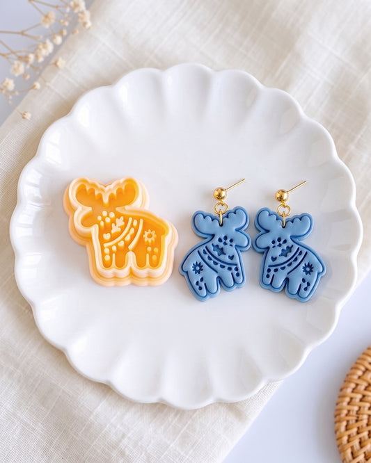 Scandi Folk Moose Imprint Clay Cutter – Hero