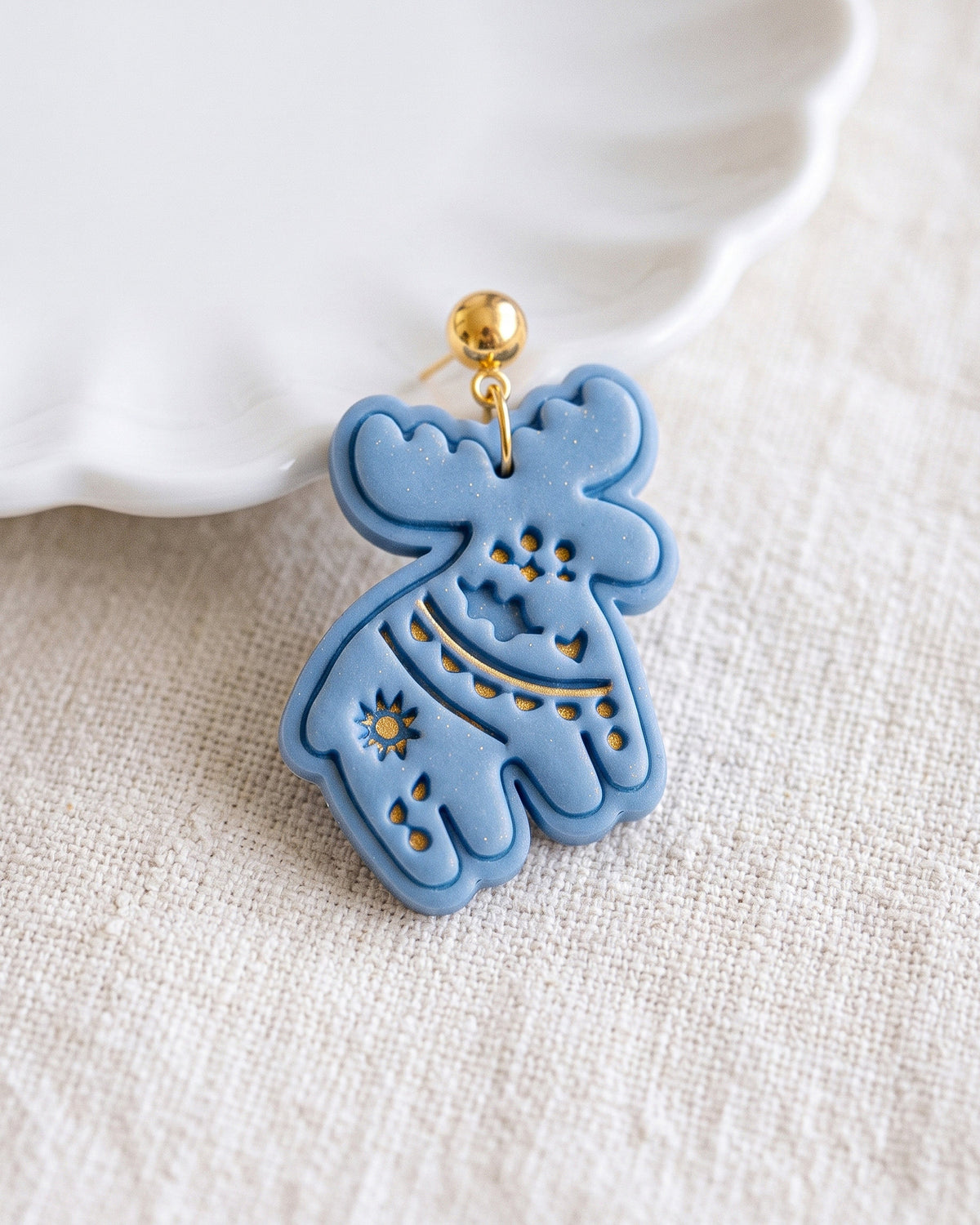 Scandi Folk Moose Imprint Clay Cutter – Detail
